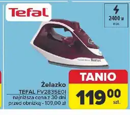 Carrefour Żelazko fv2835e0 Tefal oferta