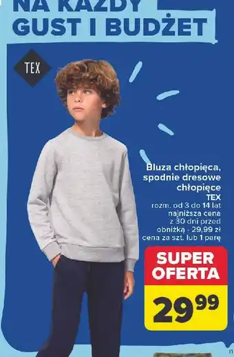 Carrefour Bluza chłopięca 3-14 lat Tex oferta