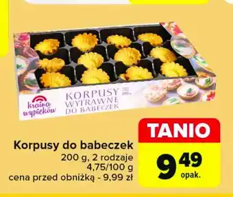 Carrefour Market Korpusy do babeczek Kraina wypieków oferta