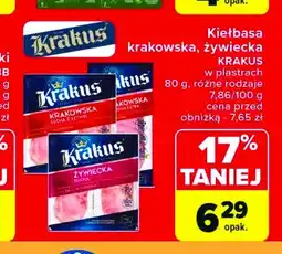 Carrefour Market Kiełbasa żywiecka Krakus animex oferta