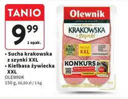 Intermarche Sucha krakowska z szynki XXL / Kiełbasa żywiecka XXL OLEWNIK, 150 g oferta