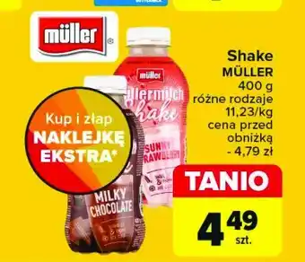 Carrefour Market Napój mleczny milky chocolate Mullermilch shake oferta