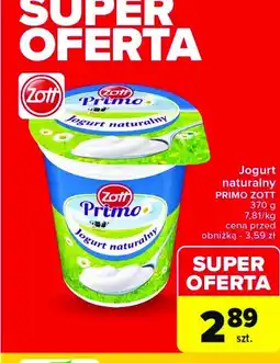 Carrefour Market Jogurt naturalny Zott primo oferta
