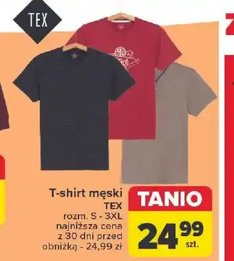 Carrefour T-shirt męski s-3xl Tex oferta