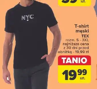 Carrefour T-shirt męski s-3xl Tex oferta