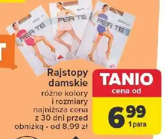 Carrefour Rajstopy damskie 60 den Per Te oferta