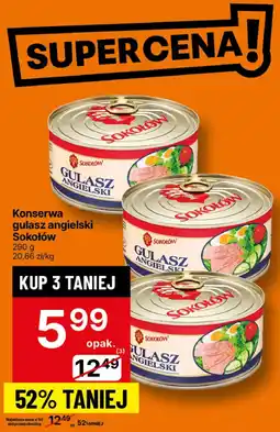 Delikatesy Centrum Konserwa gulasz angielski Sokołów oferta