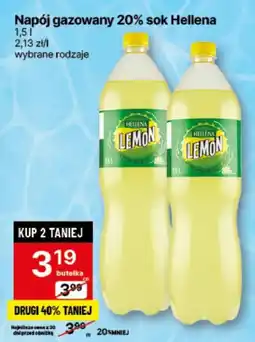 Delikatesy Centrum Napój gazowany 20% sok Hellena oferta