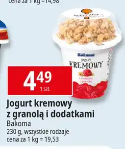 E.Leclerc Jogurt malinowy z granolą Bakoma kremowy oferta