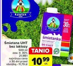 Carrefour Śmietanka 30 % bez laktozy Łowicz oferta