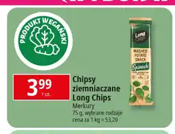 Chipsy ziemniaczane szpinak Long chips