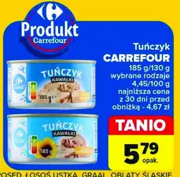 Carrefour Tuńczyk kawałki w sosie własnym Carrefour classic oferta