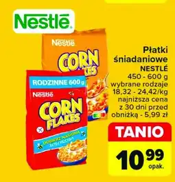 Carrefour Market Płatki śniadaniowe bez glutenu z miodem Nestle corn flakes Corn flakes (nestle) oferta