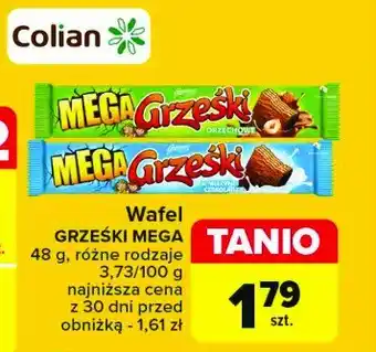 Carrefour Wafelek orzechowy w czekoladzie mlecznej Grześki mega oferta