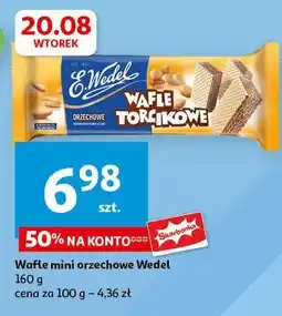 Auchan Wafle torcikowe mini orzechowe E. wedel oferta