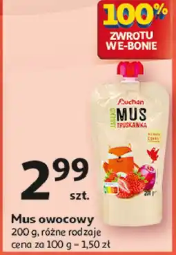 Auchan Mus jabłko-truskawka Auchan Różnorodne (Logo Czerwone) oferta