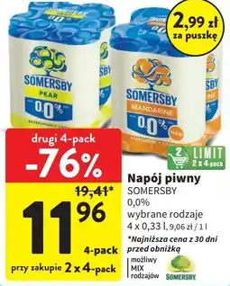 Piwo Somersby 0.0% 4-pak