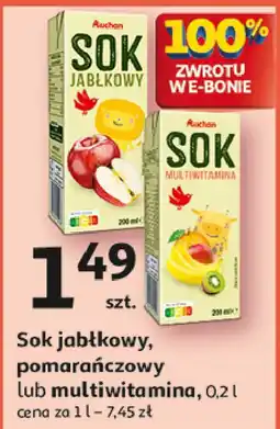 Auchan Sok pomarańczowy Auchan Różnorodne (Logo Czerwone) oferta