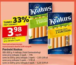 Auchan Parówki z szynki dobre natury Krakus Animex oferta