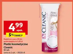 Auchan Płatki kosmetyczne pure effect okrągłe Cleanic oferta