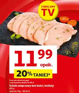 Auchan Schab bez kości kotlety oferta