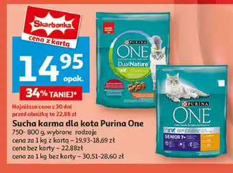 Auchan Karma dla kota senior z kurczakiem Purina One oferta