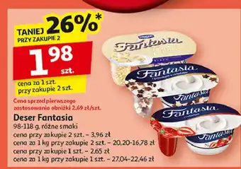 Auchan Jogurt z gwiazdkami w czekoladzie Danone Fantasia oferta