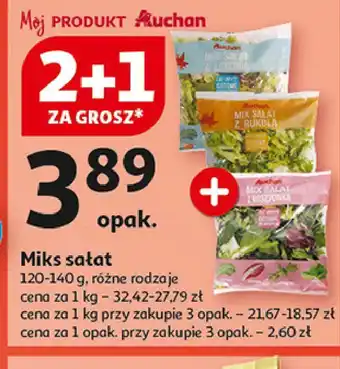 Auchan Mix sałat z rukolą Auchan oferta