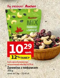Auchan Mieszanka żurawina i nerkowiec Auchan Różnorodne (Logo Czerwone) oferta