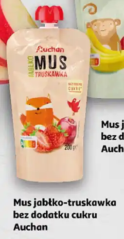 Auchan Mus jabłko-truskawka Auchan Różnorodne (Logo Czerwone) oferta