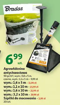Auchan Agrowłóknina czarna 3.2 x 10 m Bradas oferta