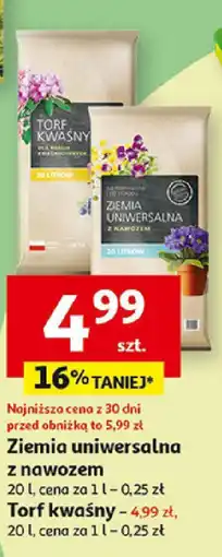 Auchan Ziemia uniwersalna z nawozem, 20 l oferta