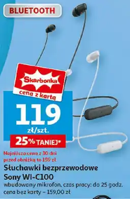 Auchan Słuchawki bezprzewodowe Sony WI-C100 oferta