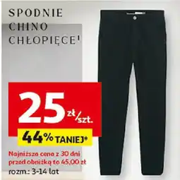 Auchan Spodnie chino chłopięce oferta