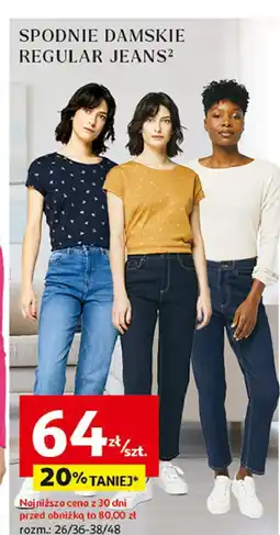 Auchan Spodnie damskie jeans oferta