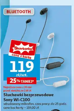 Auchan Słuchawki wi-c100 czarne Sony oferta