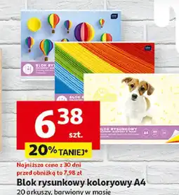 Auchan Blok rysunkowy a4/20 kolorowy Interdruk oferta