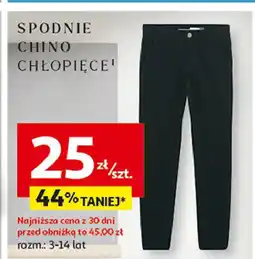 Auchan Spodnie chino chłopięce roz. 3-14 lat oferta