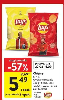 Intermarche Chipsy solone Lay's oferta