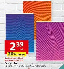 Auchan Zeszyt a4/60k kratka oferta