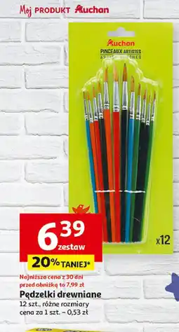 Auchan Pędzelki drewniane Auchan oferta