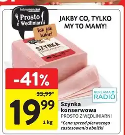 Intermarche Szynka konserwowa Prosto Z Wędliniarni oferta