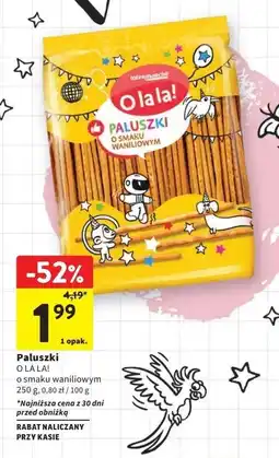Intermarche Paluszki o smaku waniliowym O La La! oferta