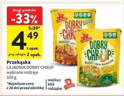 Intermarche Krakersy obficie posypane ziarnami sezamu lnu i chia Lajkonik Dobry Chrup oferta