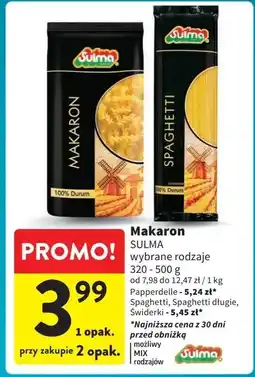 Intermarche Makaron świderek Sulma oferta