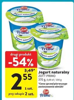 Intermarche Jogurt naturalny Zott Primo oferta