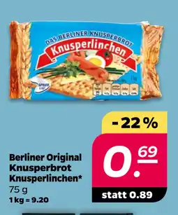Netto Berliner Original Knusperbrot Knusperlinchen oferta