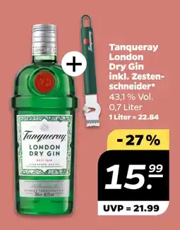Netto Tanqueray London Dry Gin inkl. Zestenschneider oferta