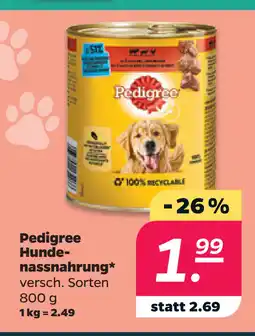 Netto Pedigree Hundenassnahrung oferta