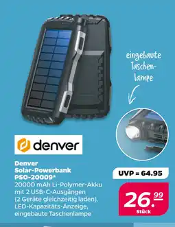 Netto Denver Solar-Powerbank PSO-20009 oferta